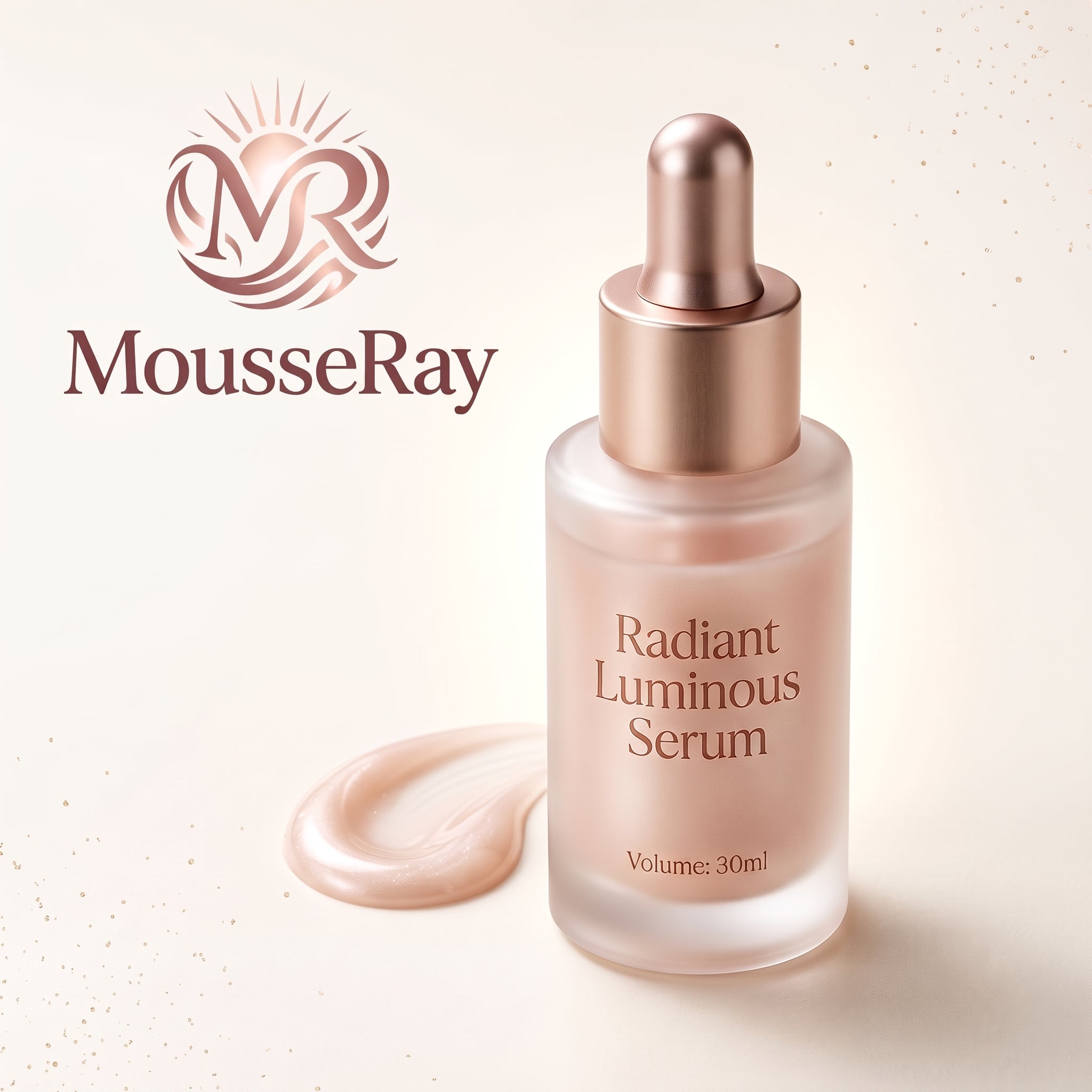 MousseRay Radiant Luminous Serum – Pearlescent Hydrating Facial Serum for Soft, Smooth and Naturally Glowing Skin, 30 ml